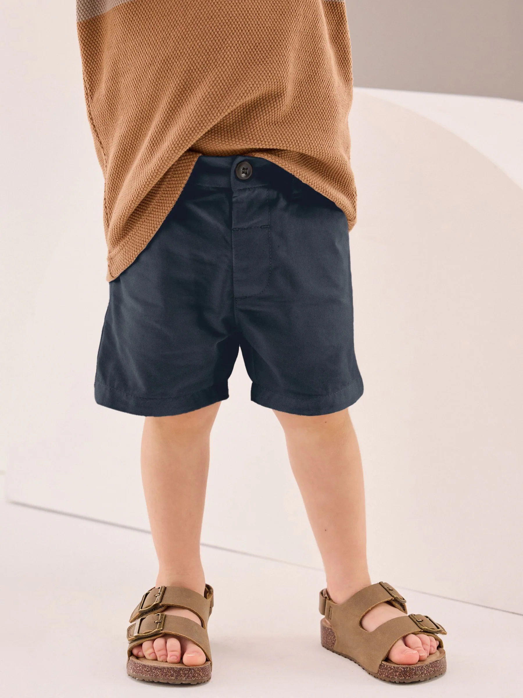 Marineblauw - Chinoshort (3 mnd-7 jr)