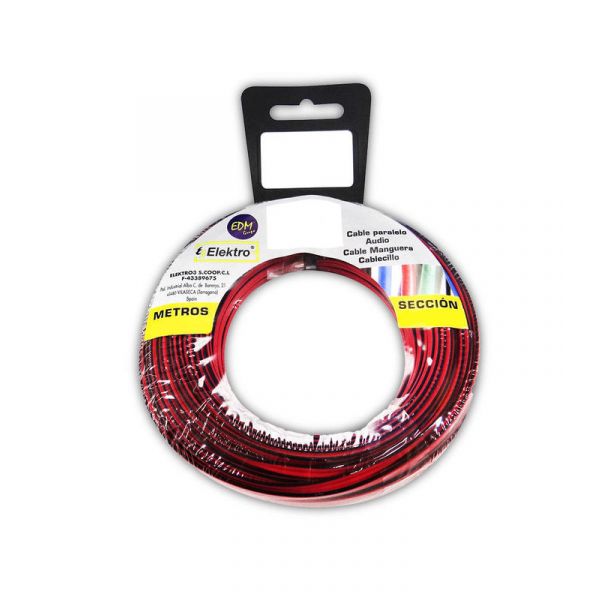 EDM Cabo Elétrico para Telefone 2X1,5Mm Vermelho/Preto - 20Mts