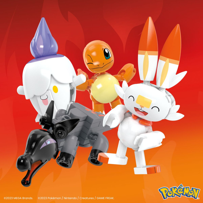 MEGA - Pokémon - 4 Feuer-Typ Pokémon Set