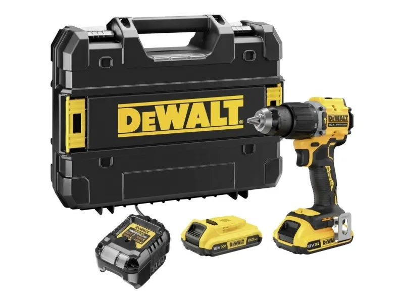 DEWALT DCD799D2T-QW 2 gear-Batteri slagboremaskine inkl. ekstra batteri, Inkl. oplader, Kuffert