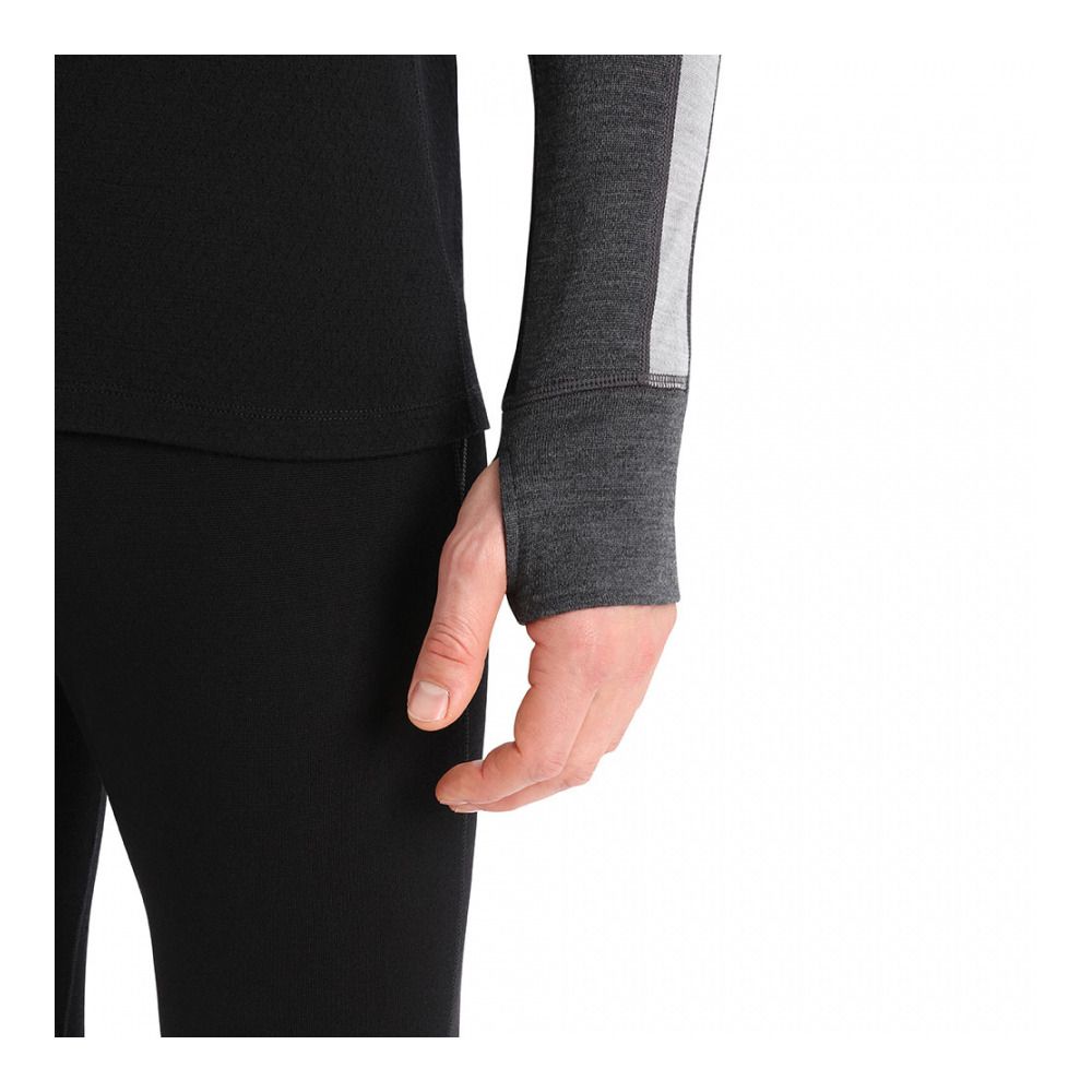 Icebreaker ZONEKNIT 260 - Sous-couche Homme jet hthr/blk/metro h/cb