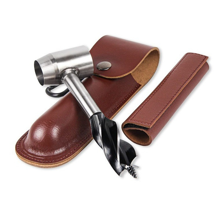 Outdoor Hand Holzbohrer Scotch Eye Schlangenbohrer Bushcraft Werkzeug inkl. Aufbewahrungstasche