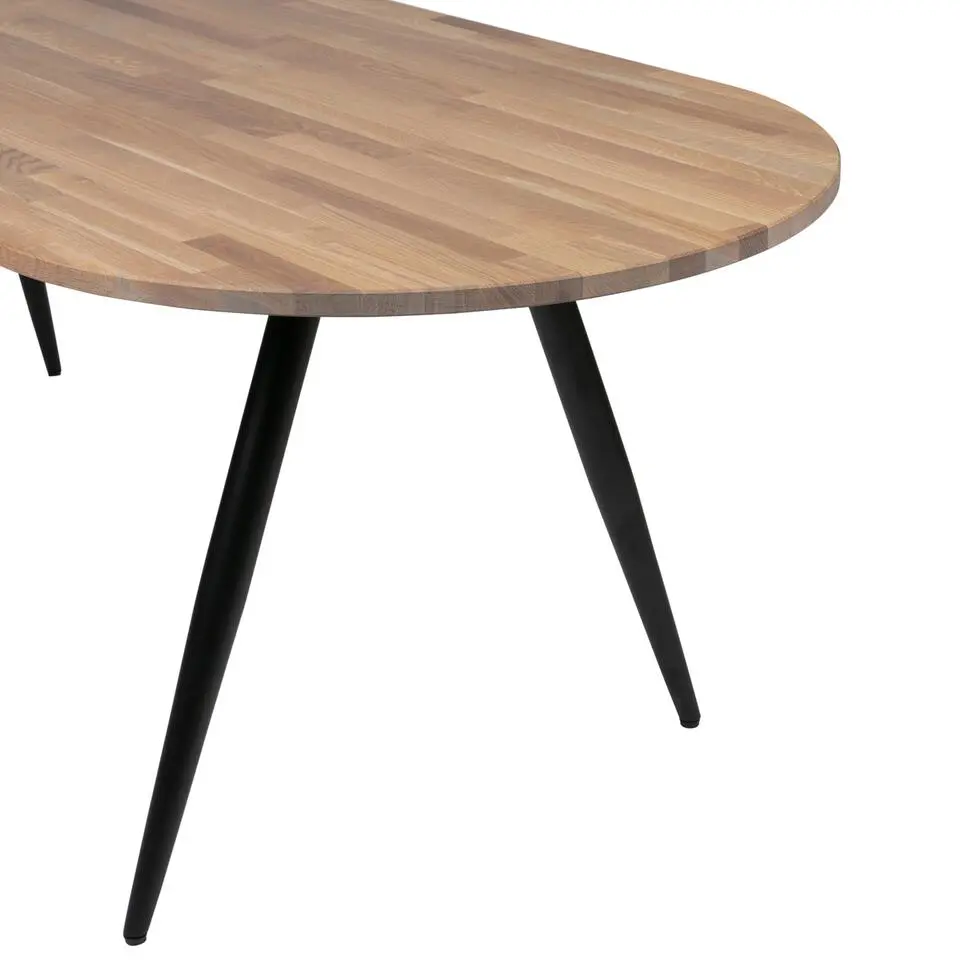 WOOOD Tablo Tafelblad Ovaal - Eiken - Grijze Olie - 220x2,4x90