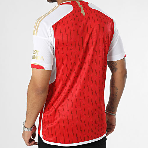 Maillot De Foot A Bandes Arsenal FC HR6929 Rouge Blanc