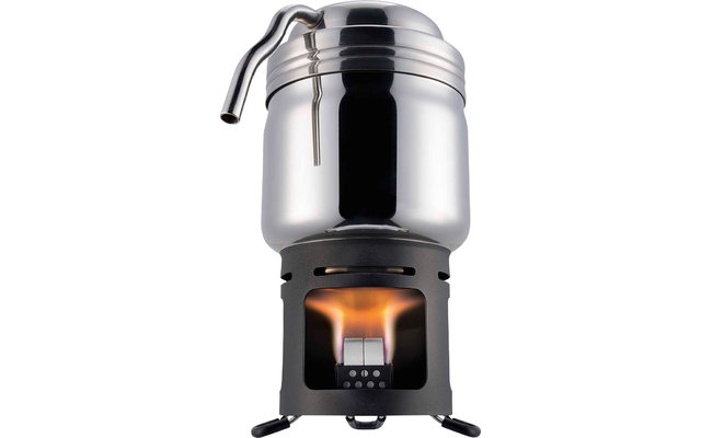 Esbit XS Edelstahl Kaffeekocher mit Trockenbrennstoff Brenner 200 ml