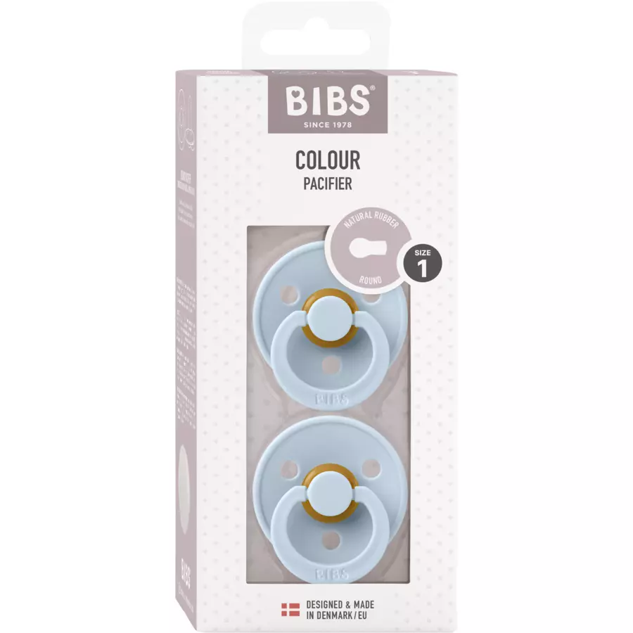 BIBS® Schnuller Colour Baby BlueBaby Blue 0-6 Monate, 2 Stk.