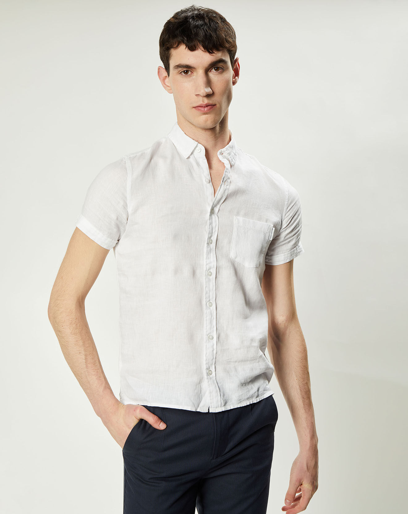Harris Wilson Chemise regular 100% Lin Efe blanche