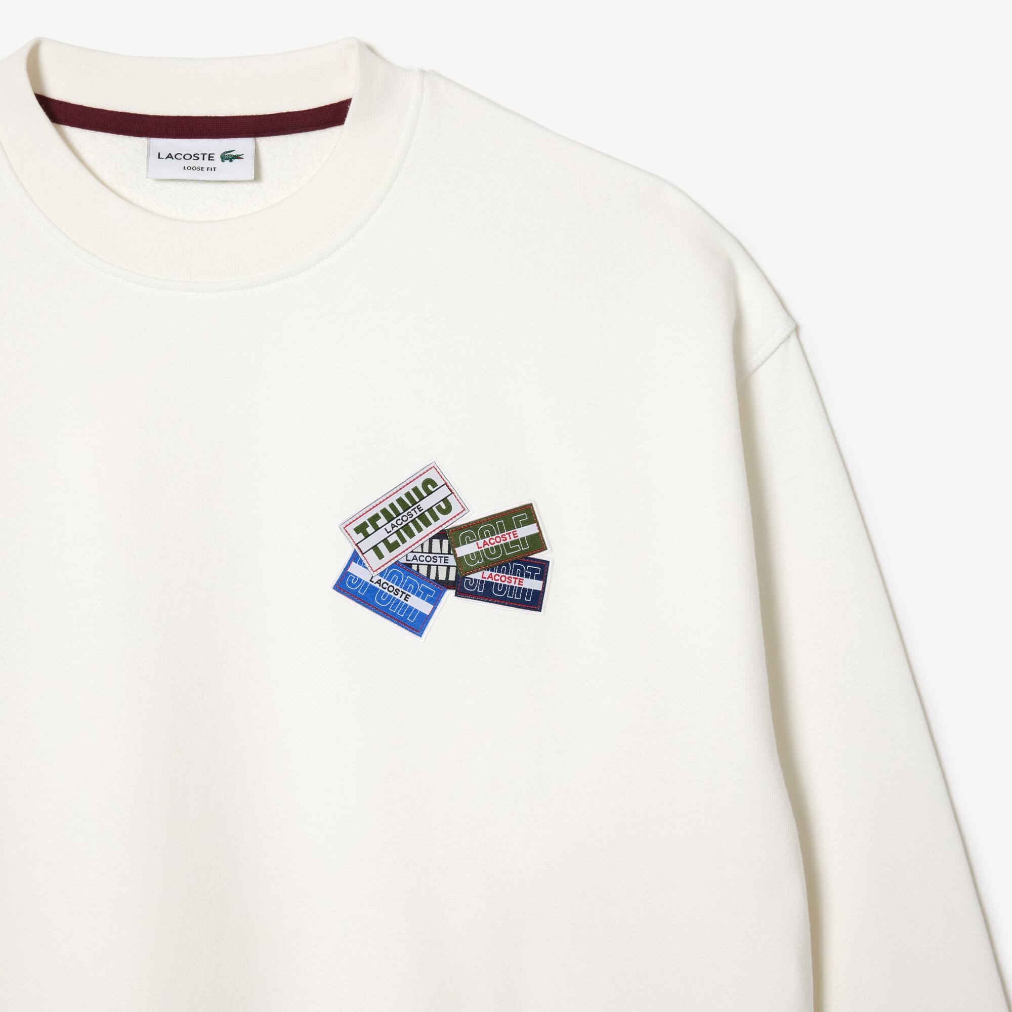 Jogger-Sweatshirt aus Baumwolle mit Aufnäher Sweatshirts - Weiss - Lacoste - Herren