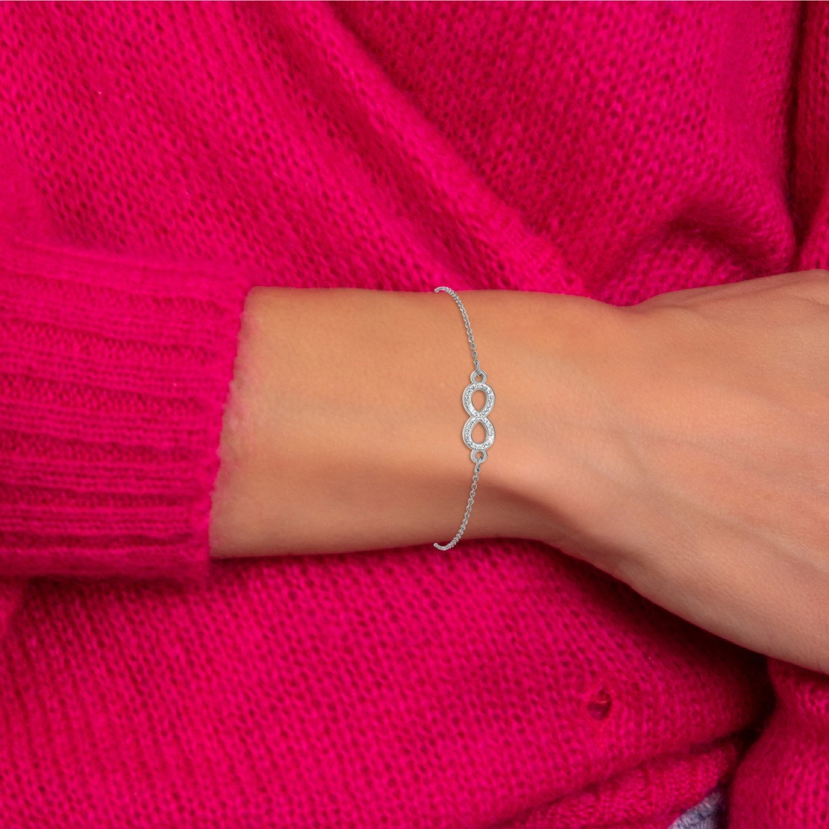Bracelet infini orné de Cristaux scintillants SC Crystal
