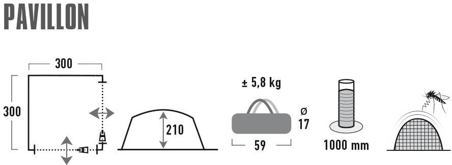 High Peak Pavillon »3x3m«