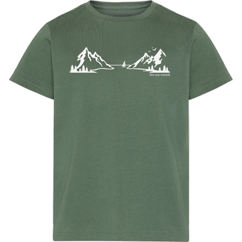 Didriksons Mynta T-Shirt Dark Moss Kinder
