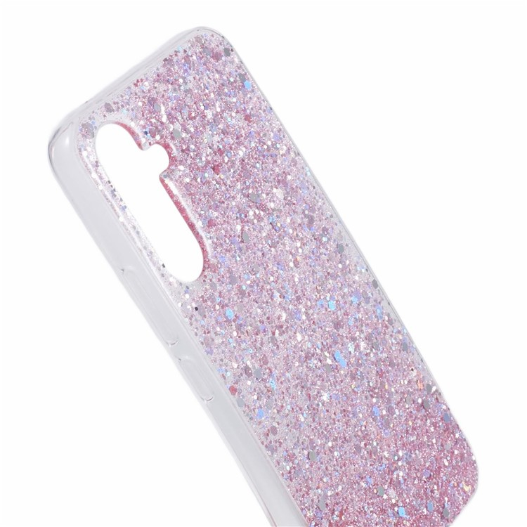 Samsung Galaxy S23 FE Gummi Case Schutzhülle im Glitzer Design - Rosa / Transparent