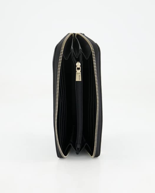 Guess Laurel SLG Large Zip Around Portemonnaie in Schwarz