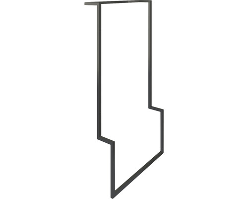 Stedelijk voetstuk en handdoekenrek, zwart mat, 15 cm x 90 cm