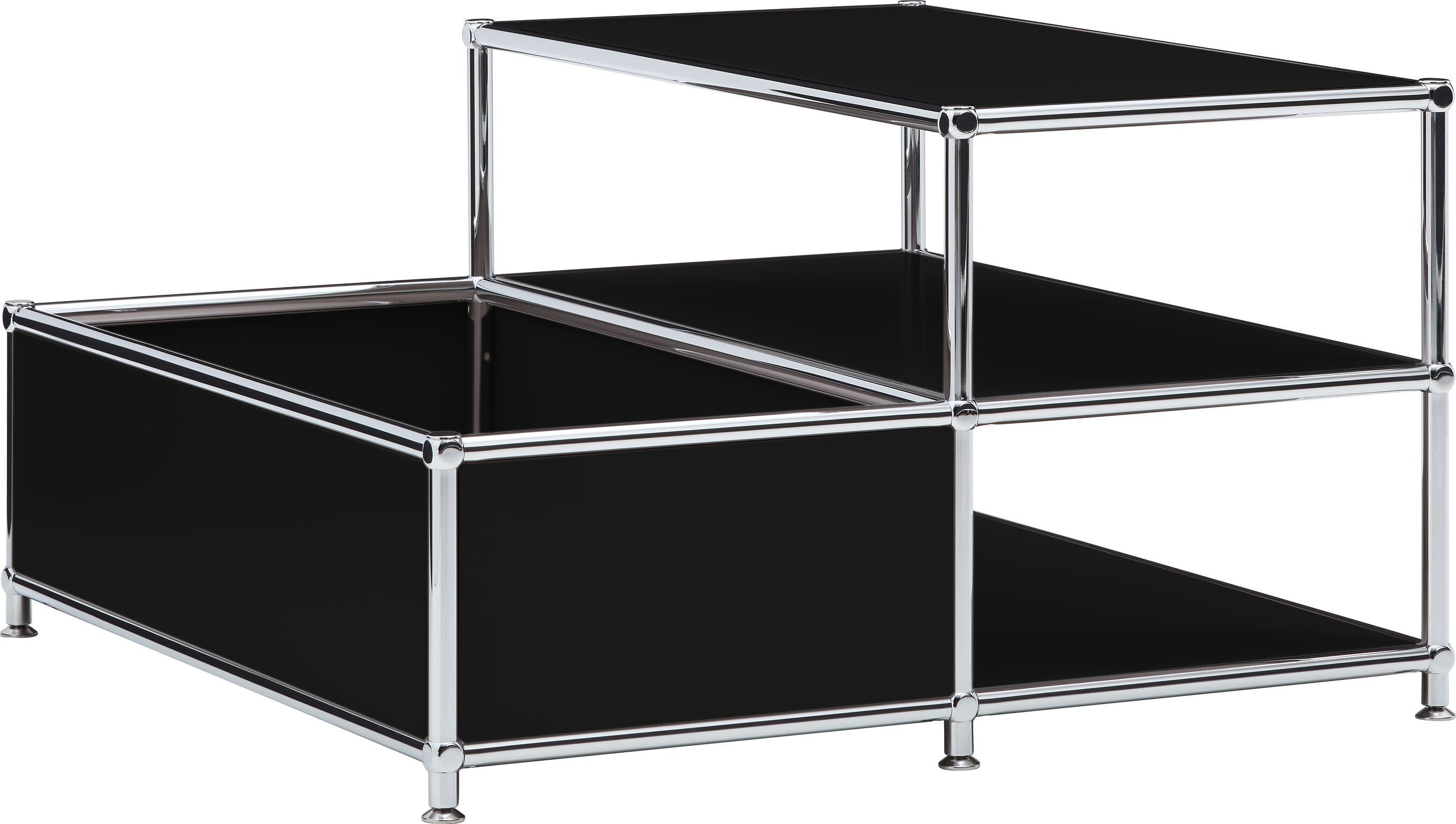 FLEXCUBE Salontisch - Schwarz / B: 77.5 cm x T: 77.5 cm x H: 43.5 cm