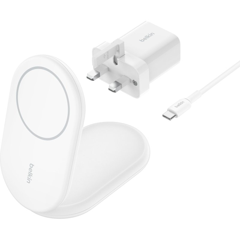 Belkin BoostCharge Casques, Smartphone Blanc USB Recharge sans fil Charge rapide Intérieure