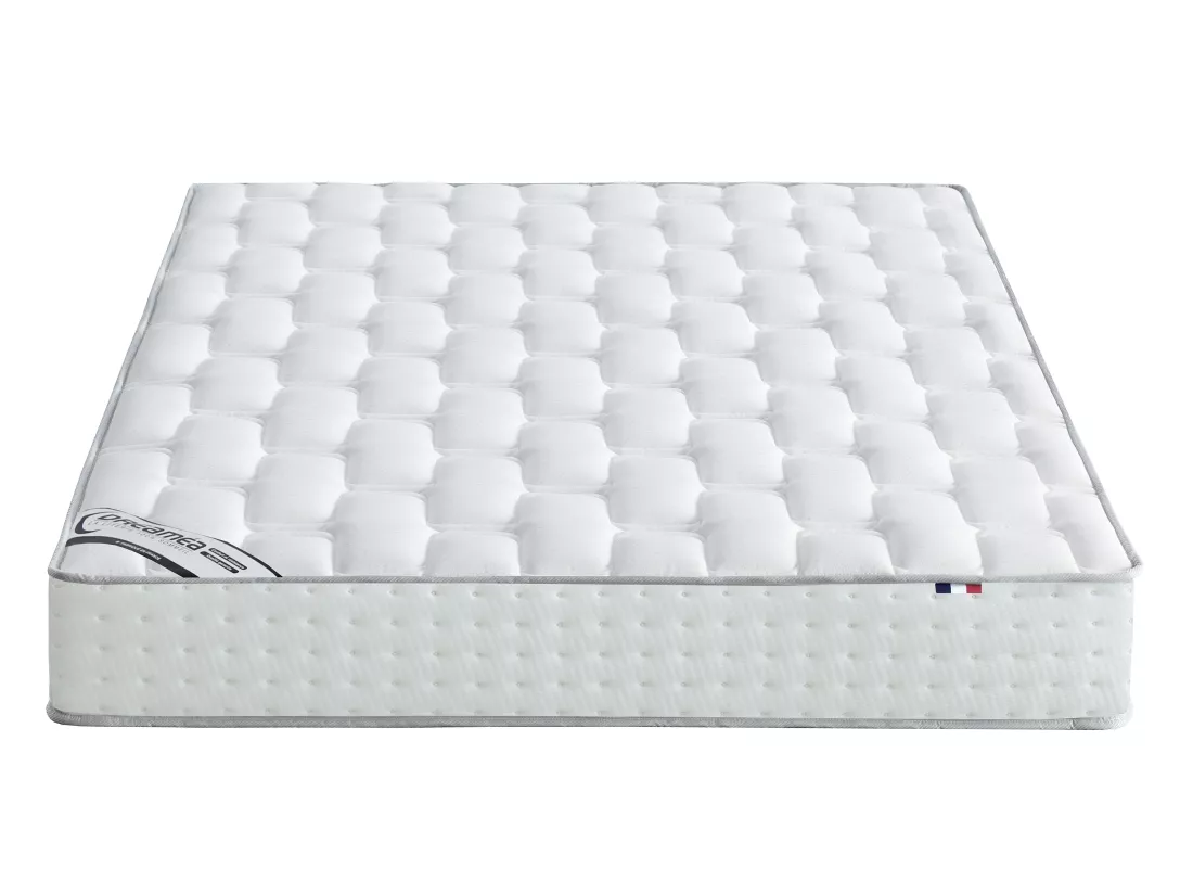 Ensemble 160 x 200 cm sommier + matelas hybride ressorts ensachés 7 zones mousse à mémoire de forme ép.25cm - IONIA de YSMÉE