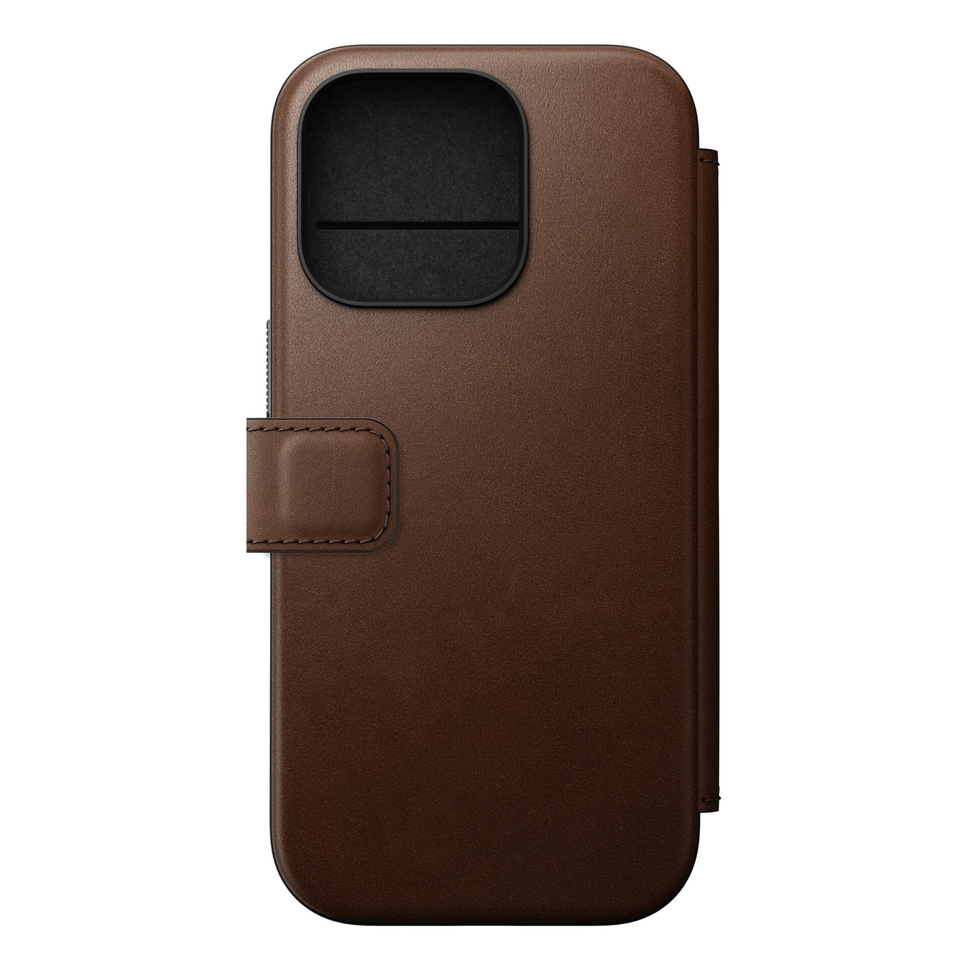 iPhone 16 Pro MagSafe Echtleder Tasche Modern Leather Folio (NM01679585) - Braun