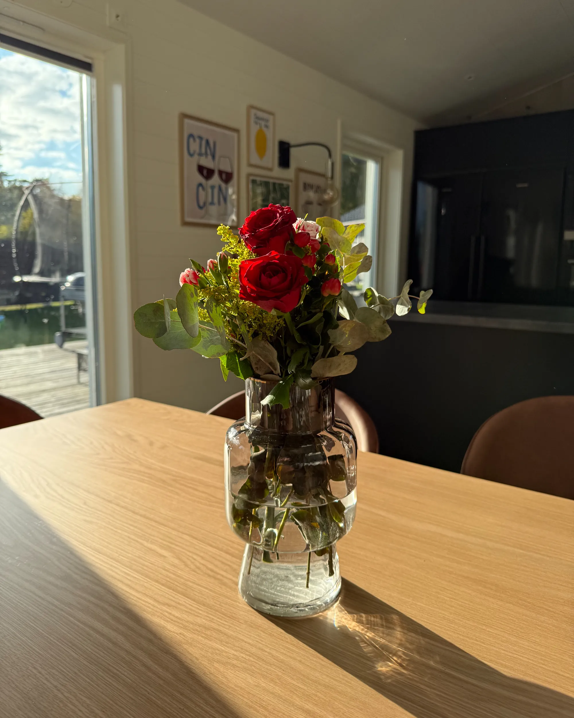Bloemenvaas MEGALO Glas 26 cm Grijs