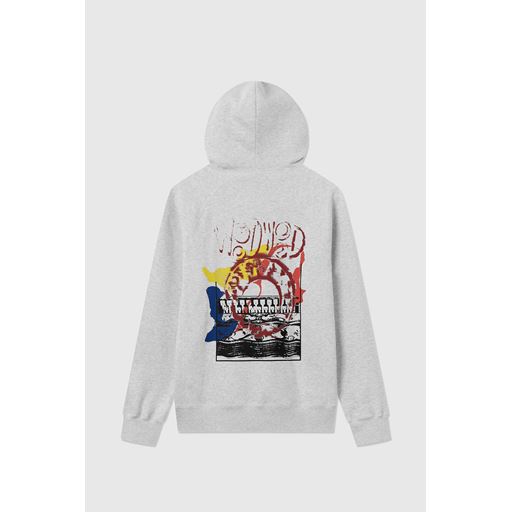Wood Wood Fred Eye Graphic Hættetrøje, Snow Marl, XL