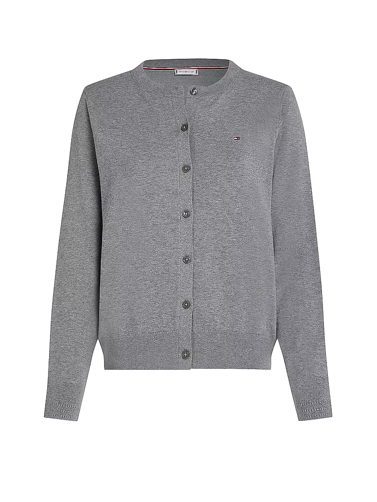 TOMMY HILFIGER Strickjacke  grau