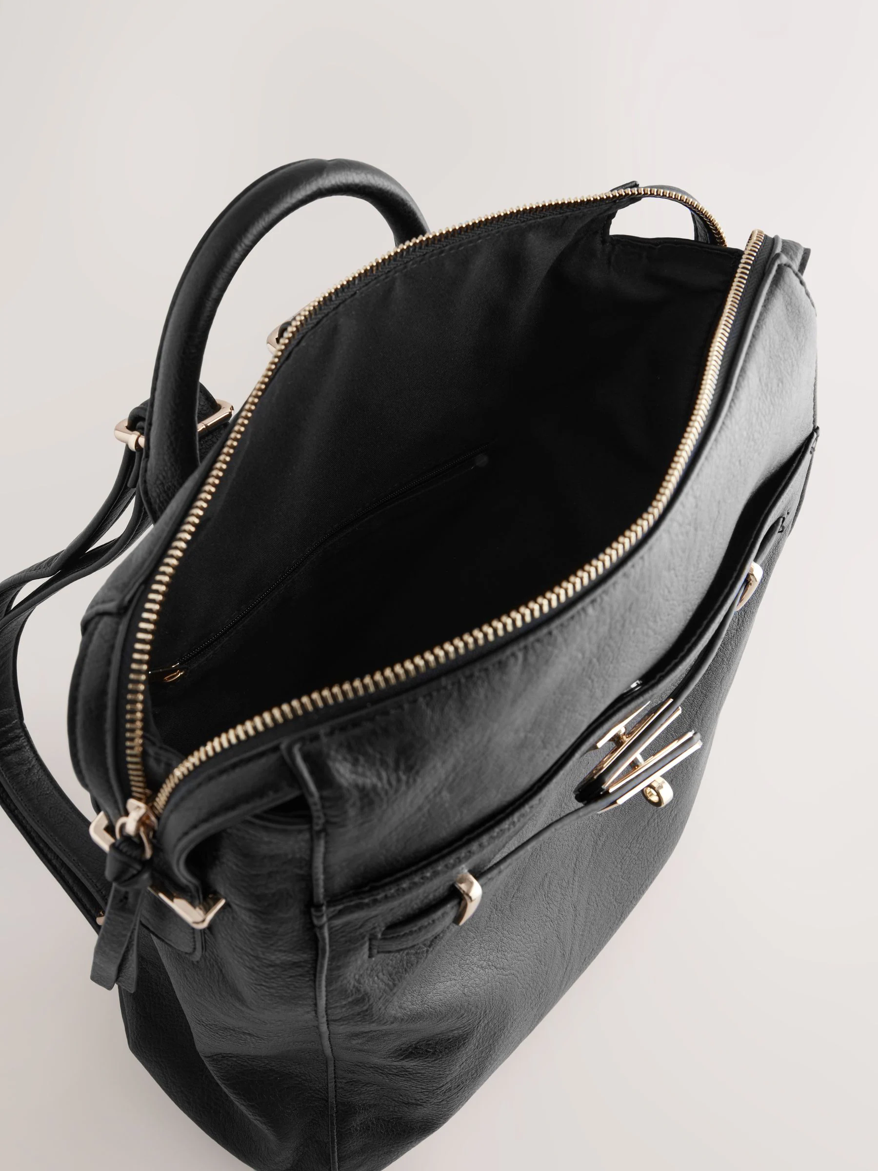 Zwart - Belted Rucksack Bag