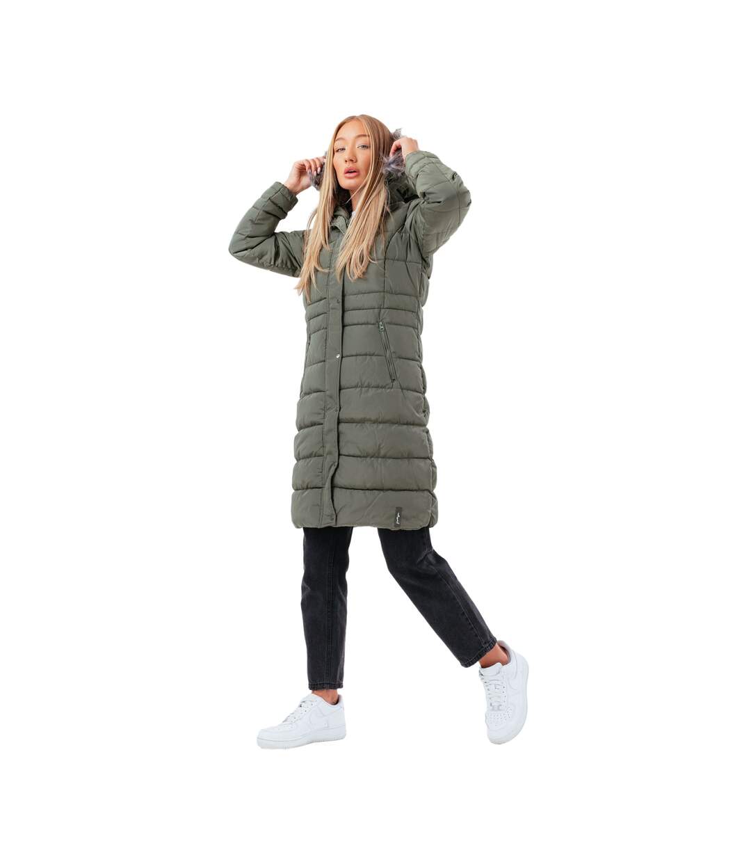 Hype - Doudoune matelassée - Femme (Kaki) - UTHY6887