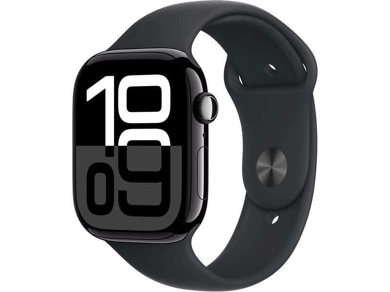Apple Watch Series 10 46 mm LTE Alu Jet Black Sport M/L Eine glatte Zehn