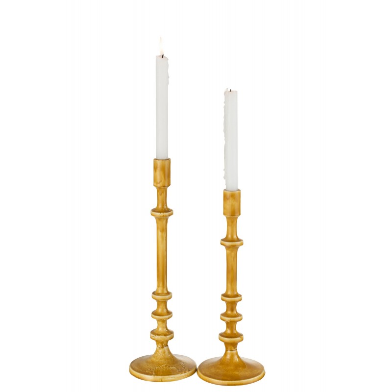 Chandelier classique en aluminium ocre h35cm