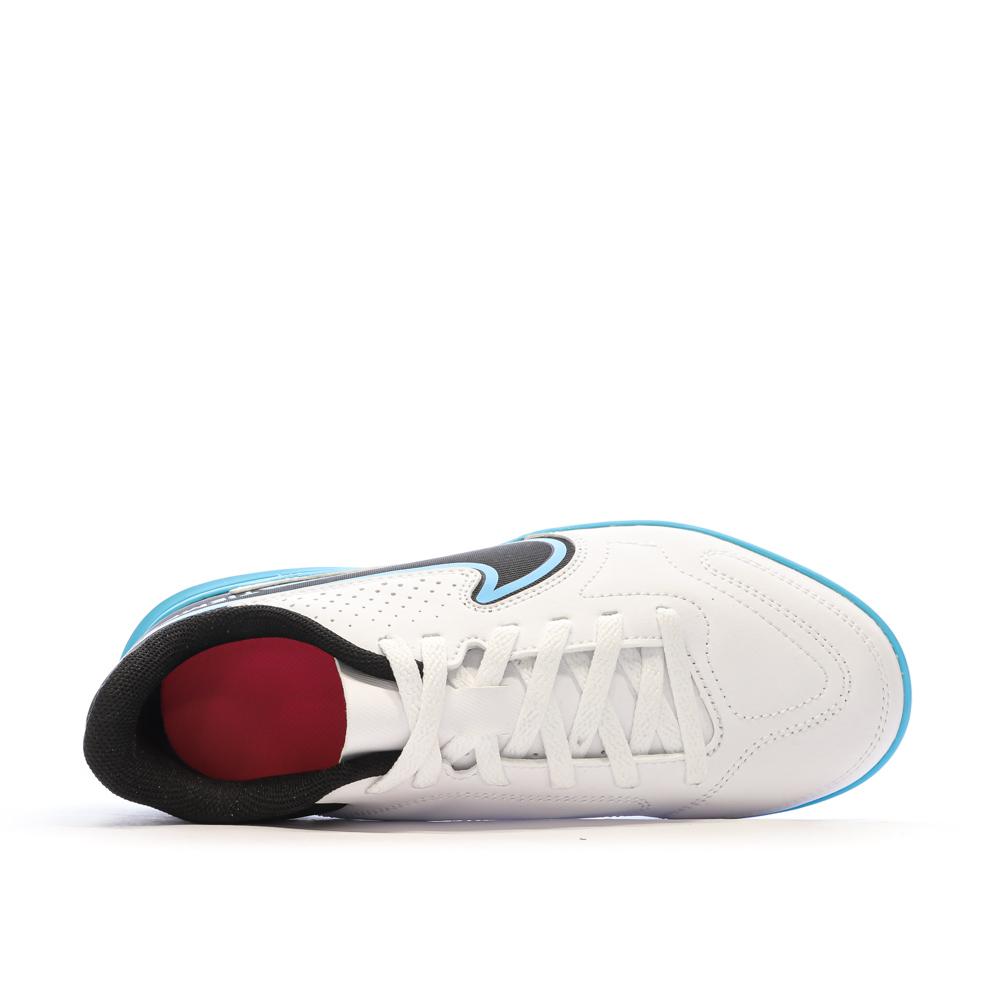 Nike Chaussures de Foot Blanc/Bleu Junior Nike Legend 9 Club TF