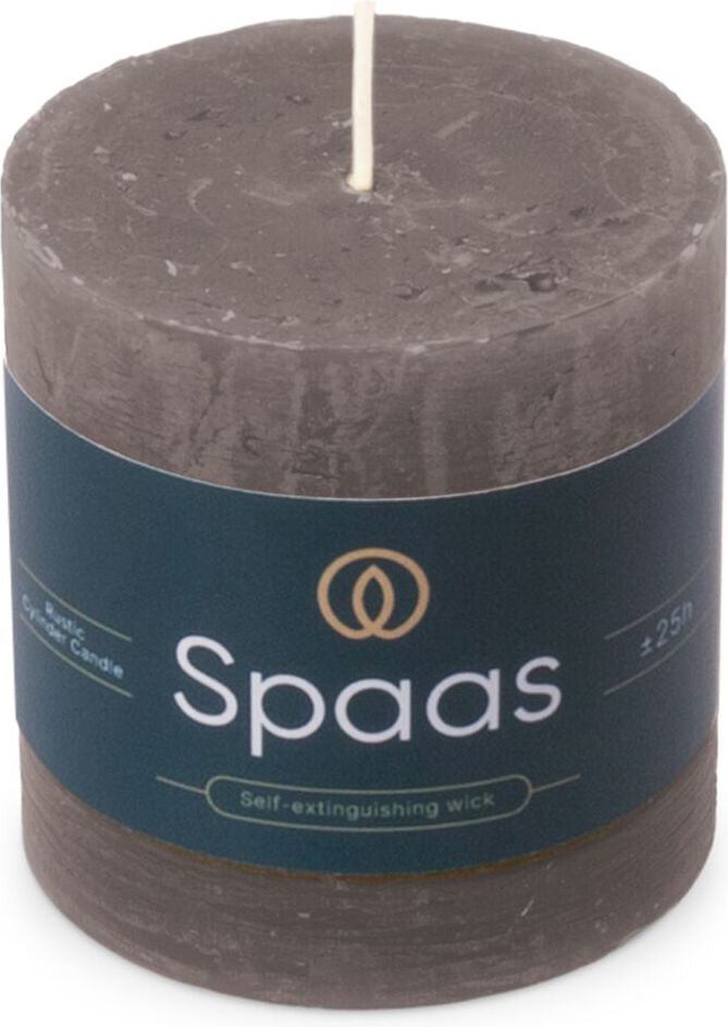 Spaas stompkaars Essential collection donkergrijs 25 uur D 7 H 7 cm
