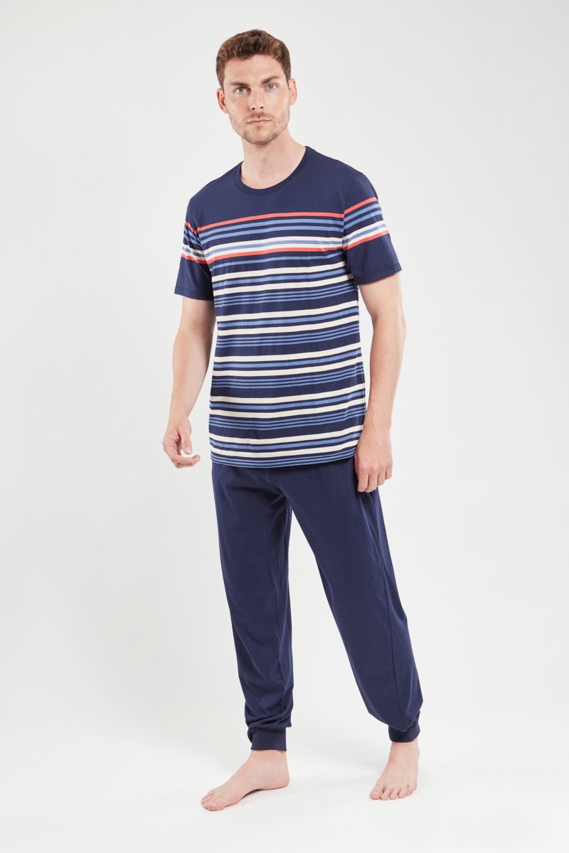 Pyjama jogging rayé - coton