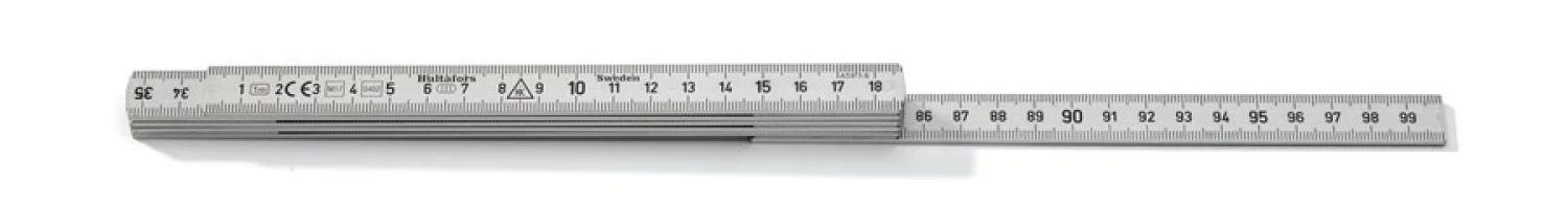 Hultafors A59-1-6 Duimstok - Aluminium - 1m