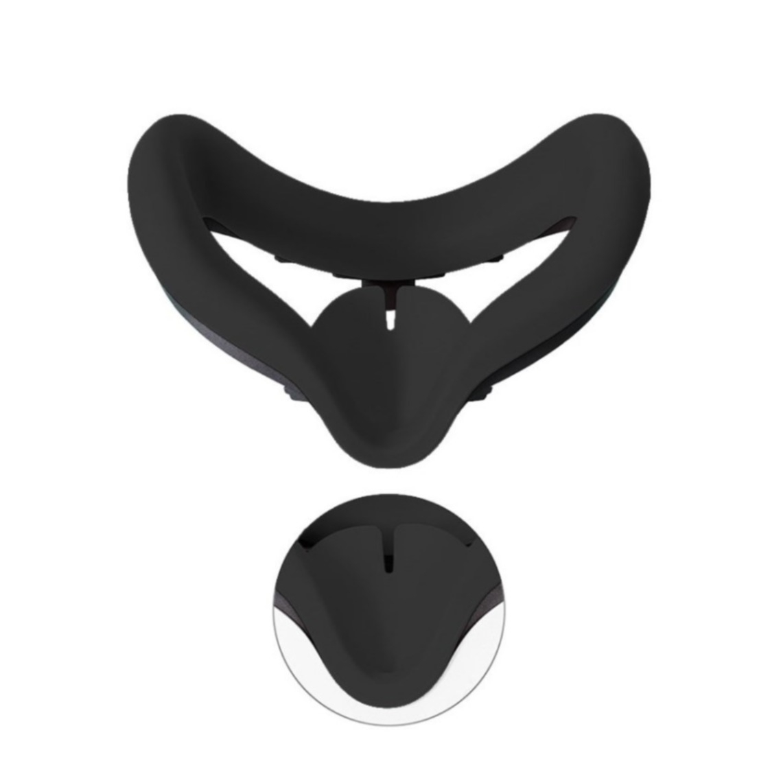 Meta Quest / Oculus Quest 2 Silikon Gesicht Abdeckung Schutzcover - Schwarz