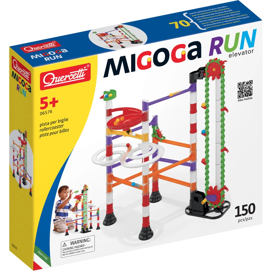 Quercetti Migoga Marble Run Elevator - Kugelbahn mit Aufzug (150 Teile)