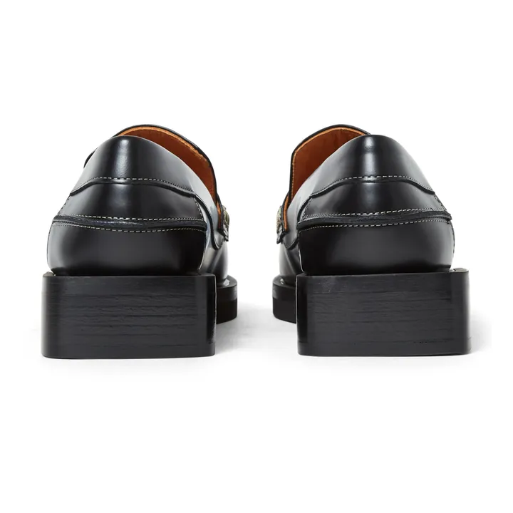 Ganni Mocassins Bijoux Cuir | Noir
