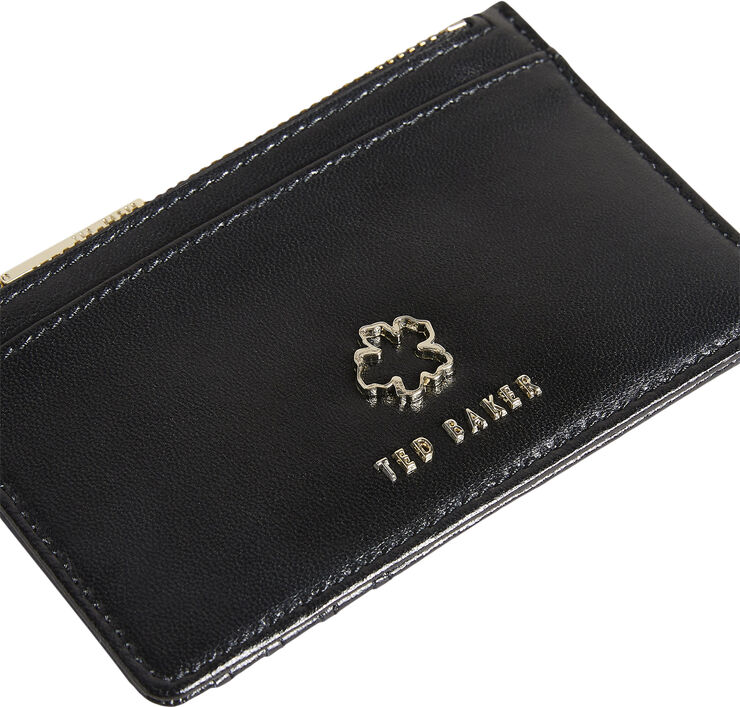 Ted Baker JORJIO Flower Eyelet Zip Card Holde Black