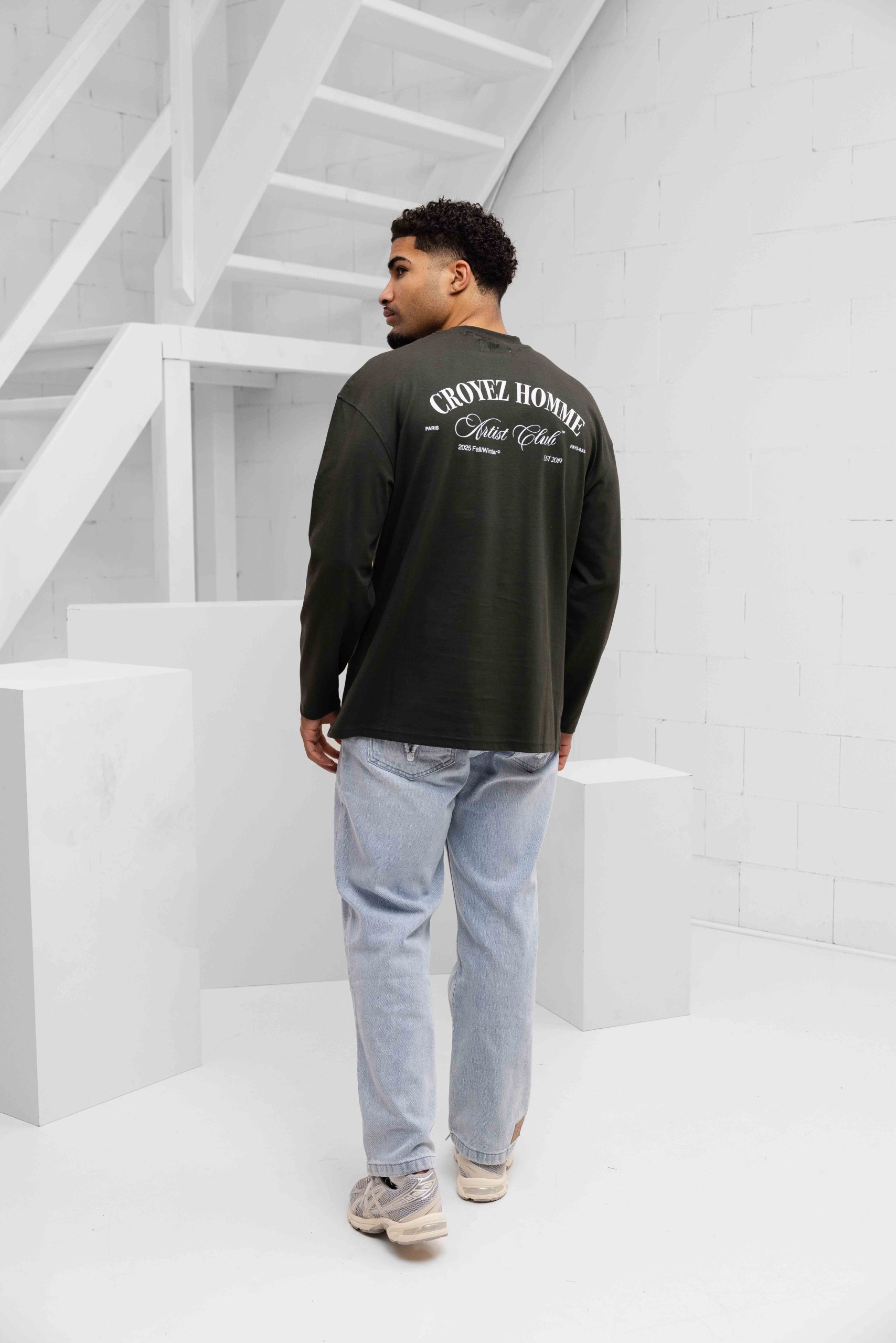 Croyez Artist Club Longsleeve T-Shirt Heren Donkergroen