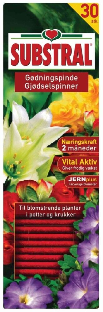 NÆRINGSPINNER SUBSTRAL RØDE 30STK