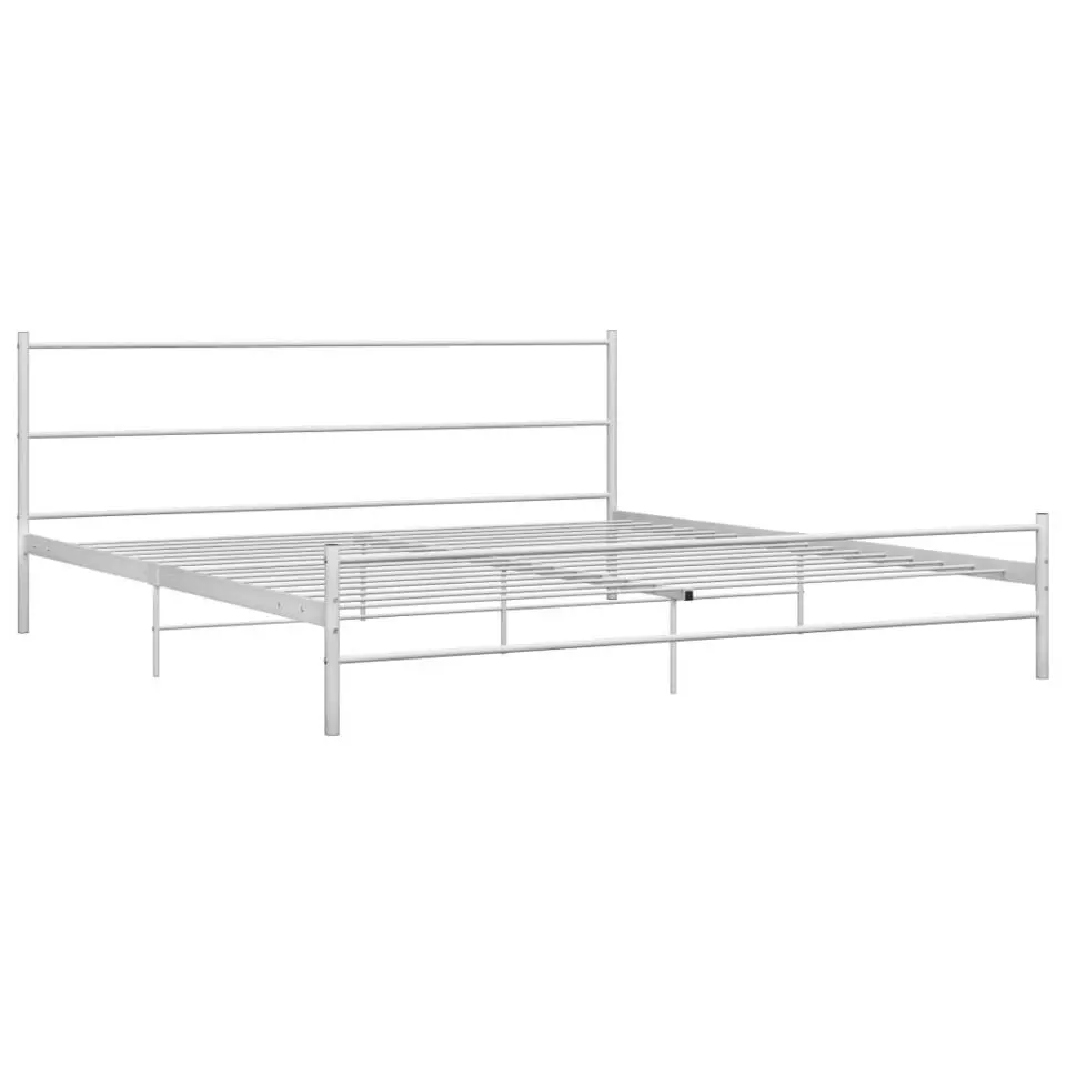vidaXL - Bed frame - Wit - Metaal - 180x200 cm