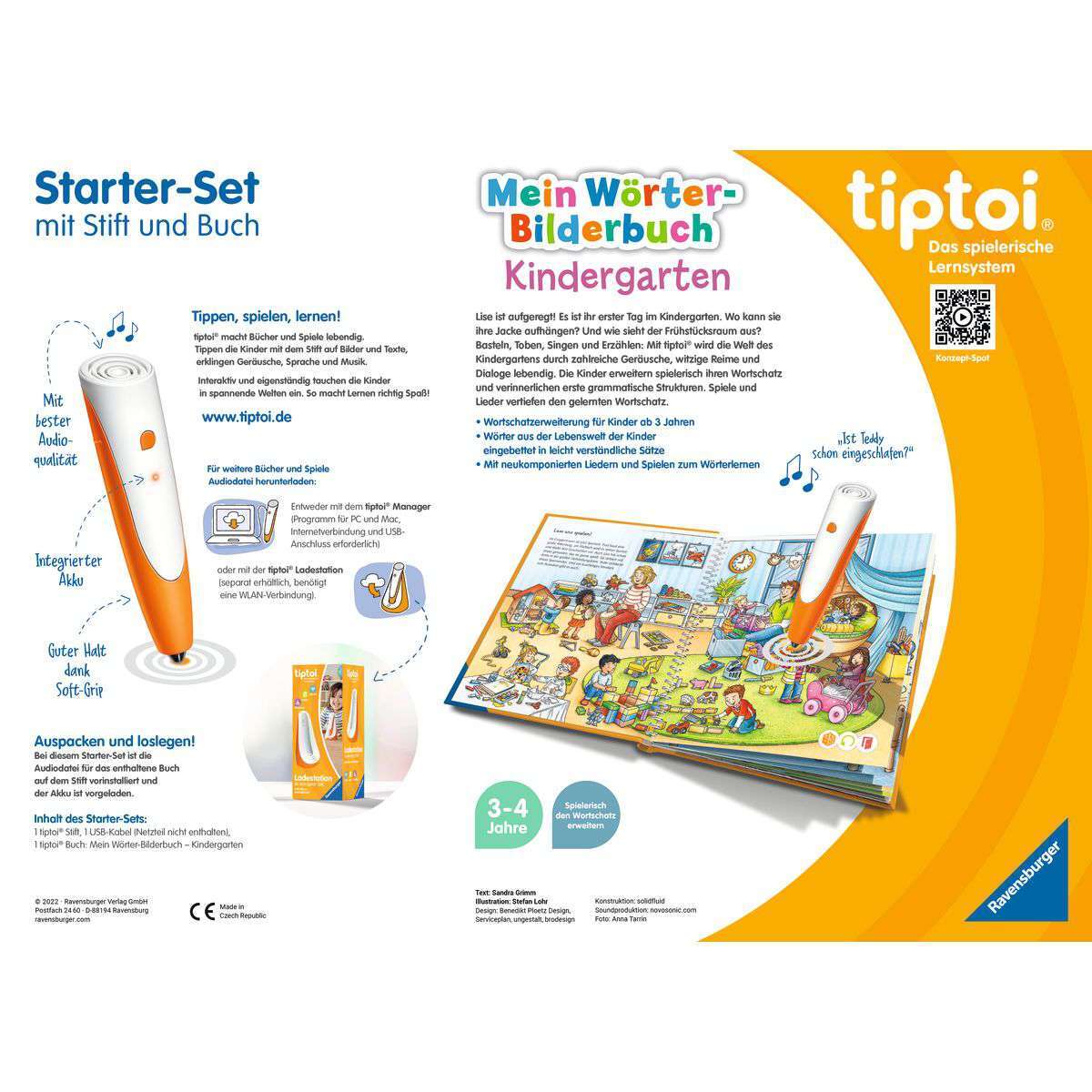 Ravensburger Spiel tiptoi® Starter-Set: Stift und Wörter-Bilderbuch Kindergarten