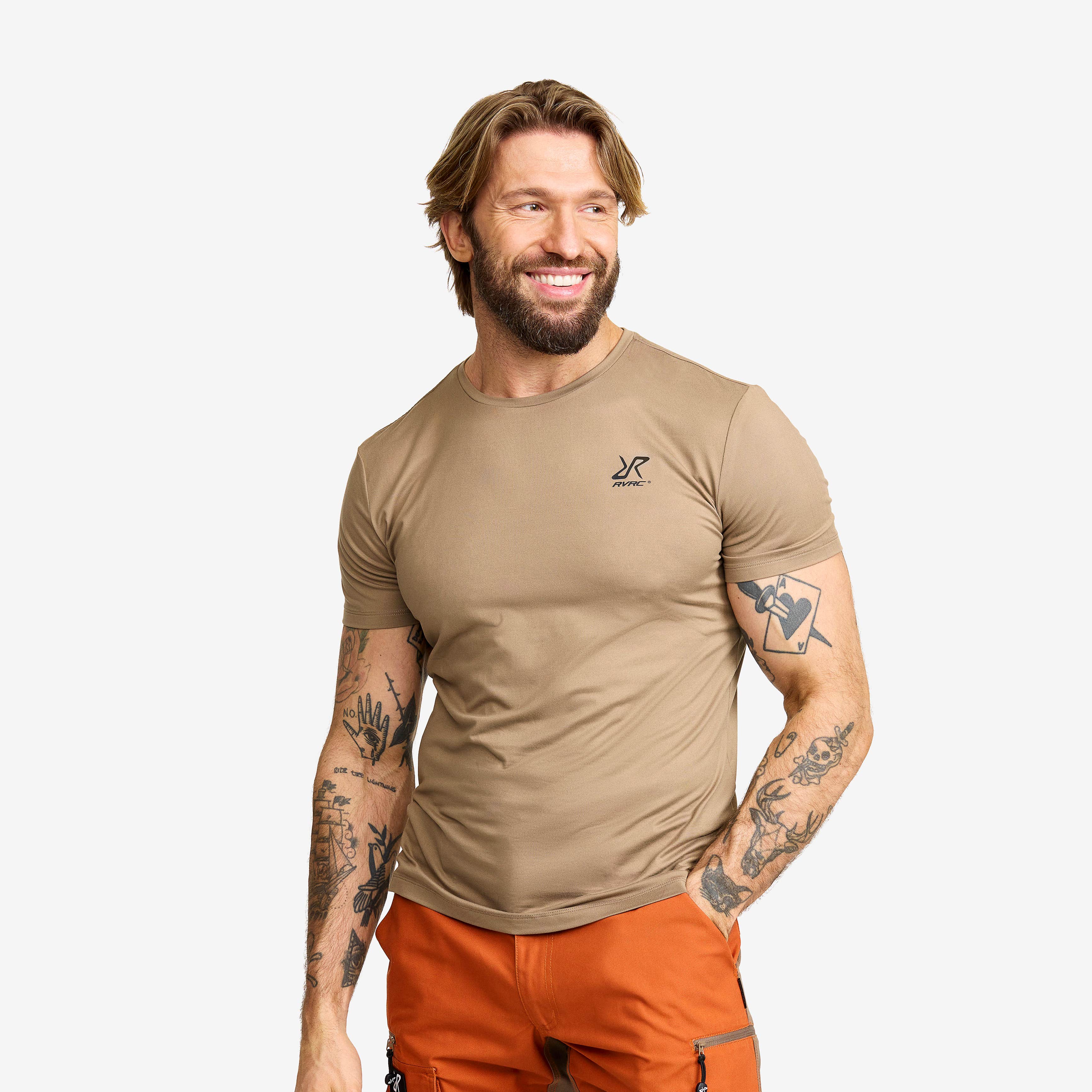 Mission Slim Fit T-shirt Herre Brindle