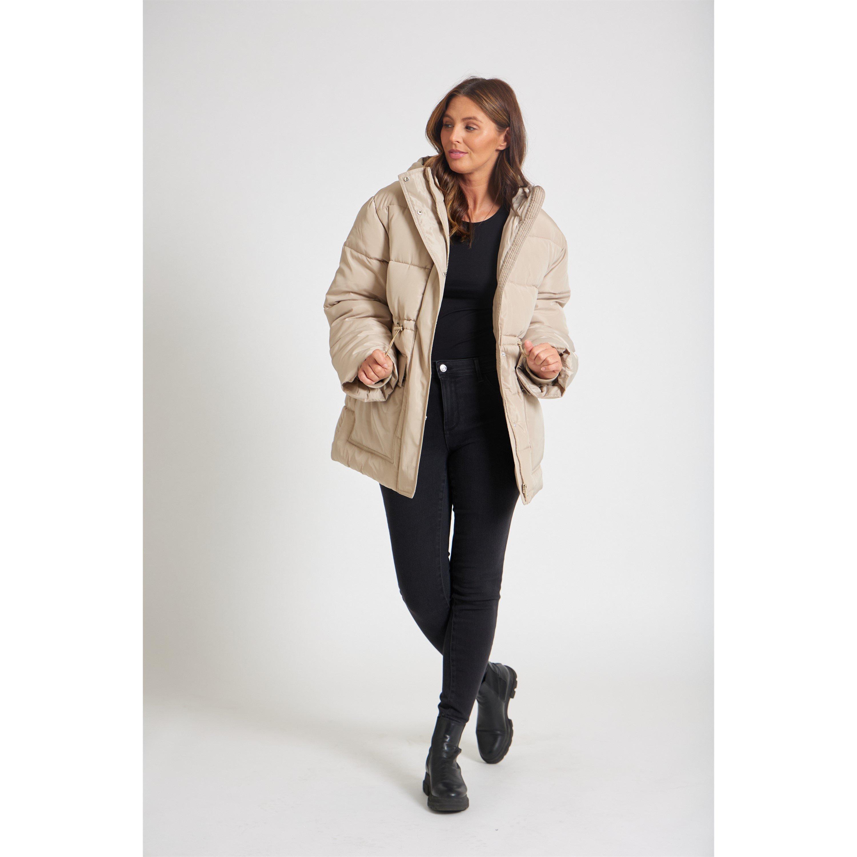Be You Drawstring Drawstring Short Padded Coat