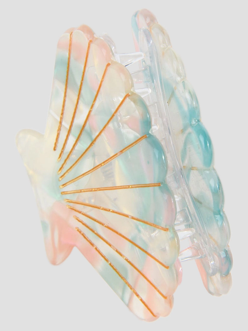 24 Colours 130162 Haarklammer Jewellery blue shell
