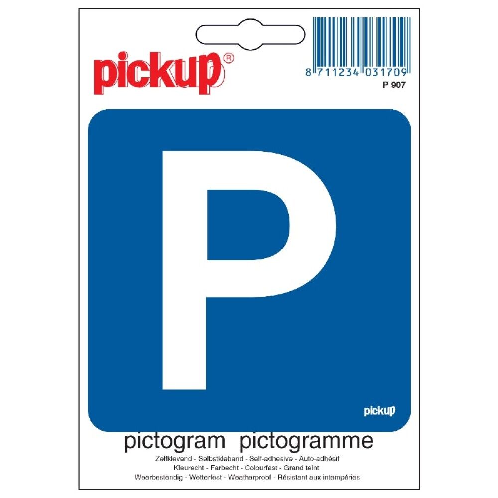 SKILT PICKUP PARKERING 10X10CM