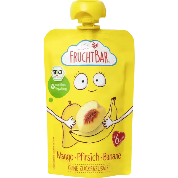 Bio Fruchtpüree Mango Pfirsich Banane