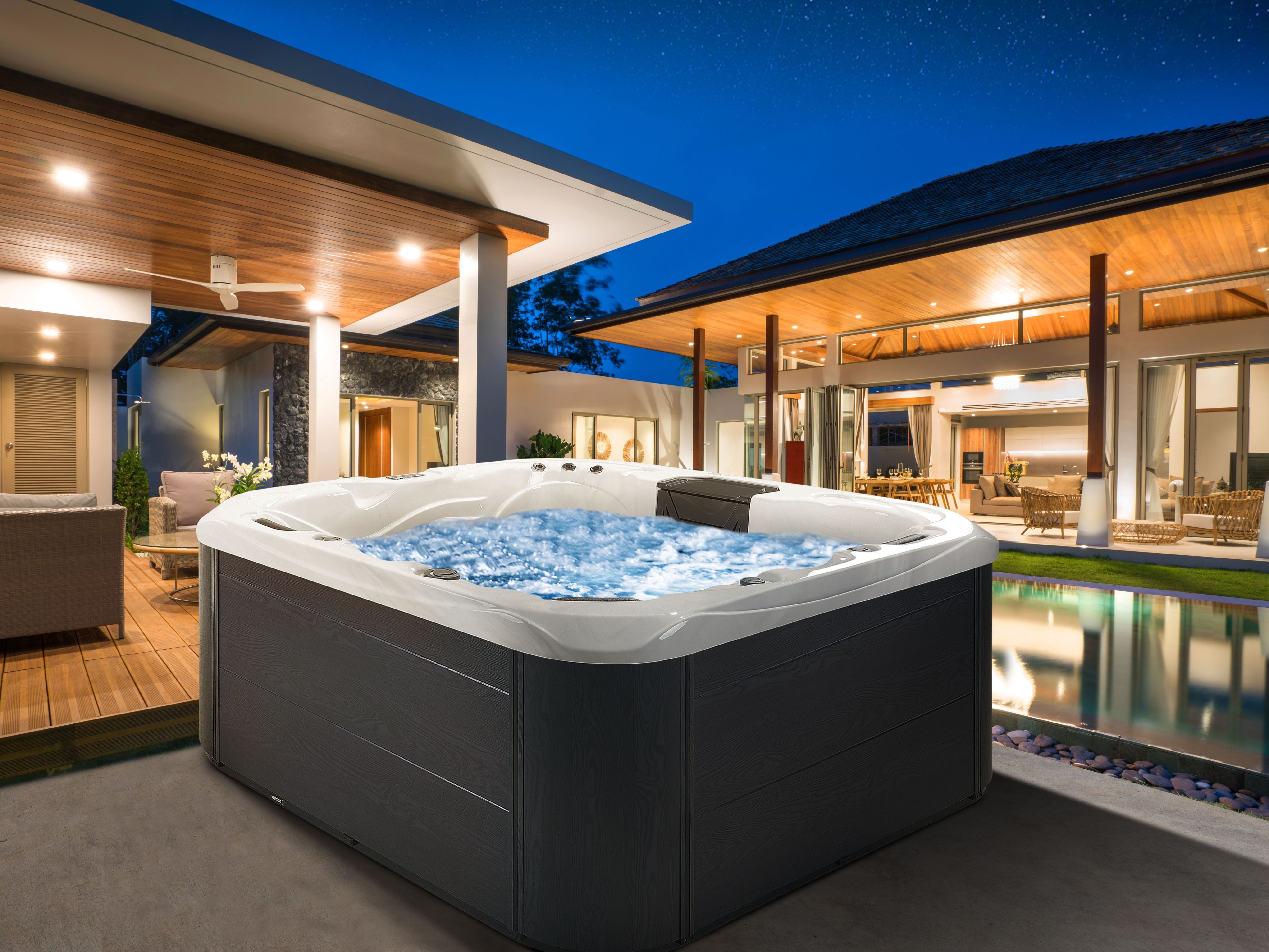 Buiten hottub met LED LASTARRIA Wit