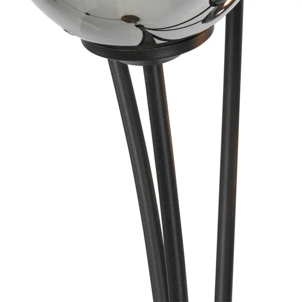 Qazqa vloerlampen athens zwart g9