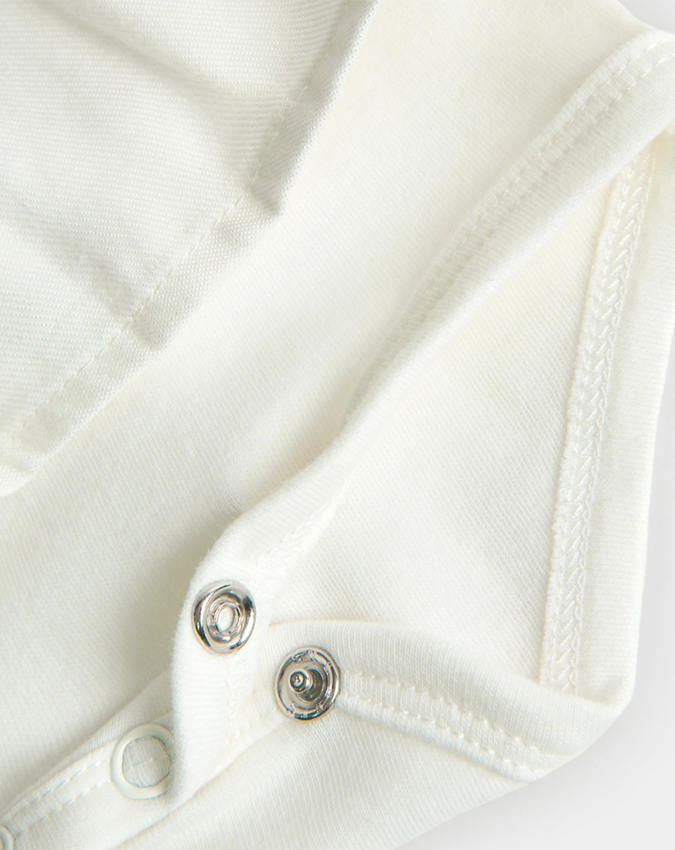 Langarm-Body-Hemd in off white
