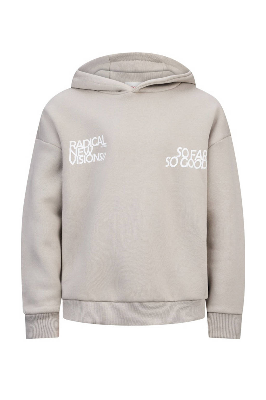 Retour Jeans hoodie Guy met backprint zachtgrijs